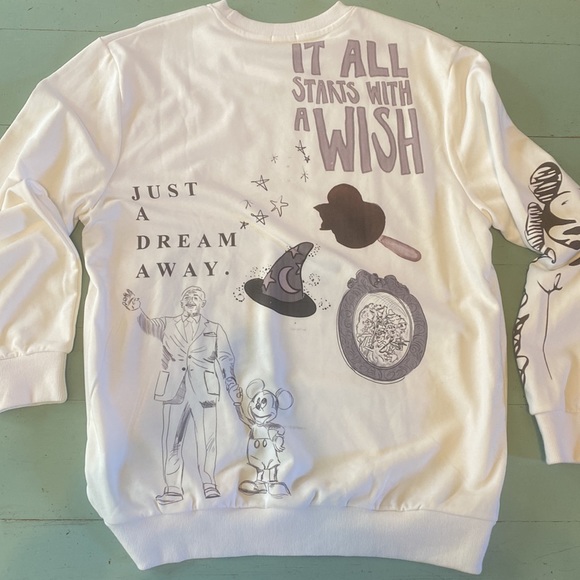 NWOT white Disney crewneck for the ultimate Disney Fan - Picture 8 of 12